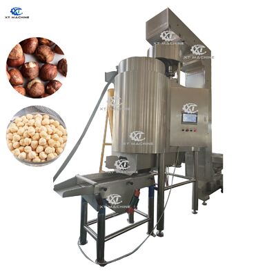 Harga yang bagus 500-600kg/jam Mesin pemutih kacang tanah/pistachio/hazelnut dengan kontrol PLC dan bahan SUS304 on line