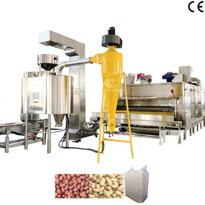 Harga yang bagus 500kg/jam-2000kg/jam Mesin Blanching Kacang Panas yang Dijual Panas Mesin Blanching Kacang Hazel untuk Jalur Produksi Blanched on line