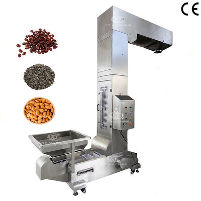 Harga yang bagus Industrial Automatic Belt Conveyor Z-type Feeding Equipment for Grain Snacks Nuts Vertical Lifting Conveyor Pengangkutan vertikal on line
