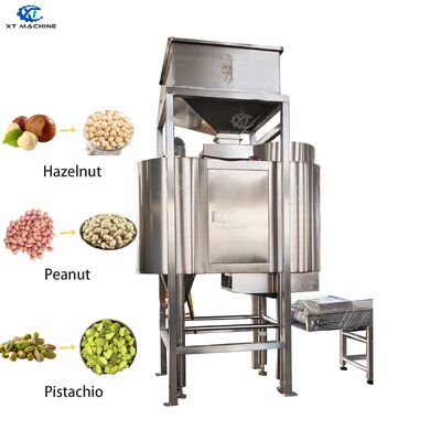 Harga yang bagus Efisiensi Tinggi 500-1000kg/jam Mesin Blanching Kacang Tanah/Hazelnut/Pistachio Udara Panas dengan Tingkat Pengupasan 98% on line