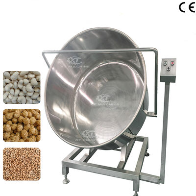 Harga yang bagus Mesin Pelapis Kacang Otomatis Penuh 35-40kg/batch Peralatan Pelapis Kacang untuk Pabrik Pengolahan Kacang on line