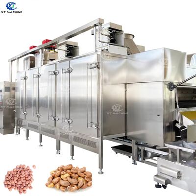 Mesin Pemanggang Kacang Kontinu Stainless Steel SUS304 yang Dikendalikan PLC dengan Kapasitas 3000kg/jam untuk Pemanggangan yang Seragam