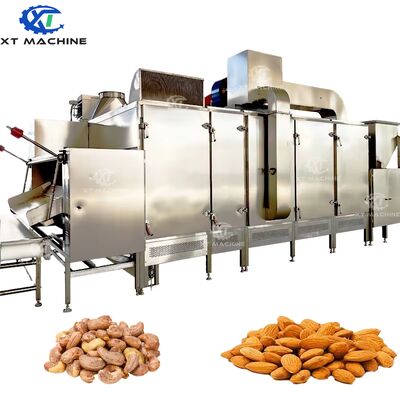 Pemanggang Kacang Stainless Steel SUS304 Berkelanjutan dengan Kontrol PLC dan Kapasitas 3000kg/jam untuk Penggunaan Industri