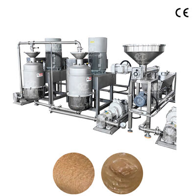 Industri SUS304 Mesin pemotong dan penggilingan stainless steel untuk mentega kacang dengan 200-300 mesh fineness dan 1000-1500Kg/h Kapasitas