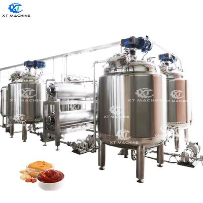 Menyimpan Energi 304 Stainless Steel Peanut Butter Cooling Blending Tank dengan Isolasi 3 Lapisan dan Kapasitas 200-2000L