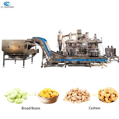 SUS304 Material PLC Control Peanut Coating Machine dengan Kapasitas 300-400 kg/jam untuk pengolahan kacang