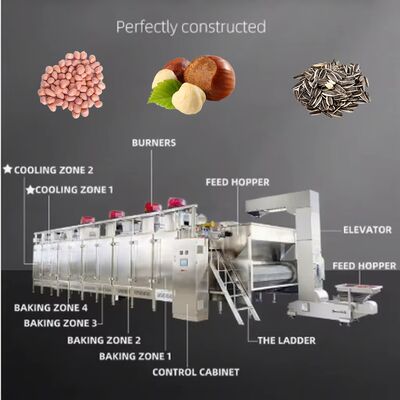 Harga yang bagus Mesin Touring Kontinuous of Amendoim in Inoxidável Steel (SUS304) with Control PLC e Capacidade of 300 to 5000 kg ¢ Torrador untuk Castanhas, Cementes, Pistaches dan Amendoas on line
