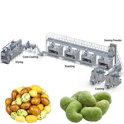 Industri Peanut Burger Machine Line Lantai pembuatan kacang tanah kulit ikan/Crunchy Coated Peanut