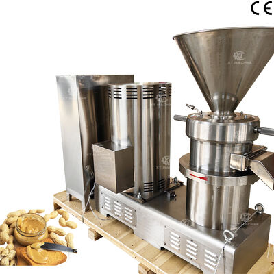 Harga yang bagus 100kg/h-200kg/h SS304 Peanut Butter Colloid Mill Mesin Penggilingan Cashew Pistachio Paste untuk Pengolahan Mentega Kacang Efisien on line
