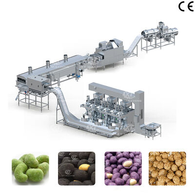 Harga yang bagus Pabrik Pengolahan Kacang Mete Dilapisi Penggorengan Otomatis Penuh Lini Produksi Penggorengan Almond Kacang Mete on line