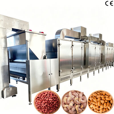 Harga yang bagus SS304 Mesin Pemanggang Kacang Berkelanjutan Food Grade Pemanggang Biji Bunga Matahari Oven Pemanggang Komersial untuk Penggunaan Pabrik on line