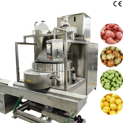 Harga yang bagus 200-300kg/jam Mesin membuat telur kacang berlapis otomatis dengan kontrol PLC untuk pabrik pengolahan kacang makanan ringan on line