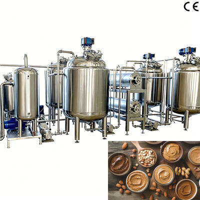 Harga yang bagus Tangki Pencampur/Pendingin Selai Kacang SS304 dengan Penghilangan Gas untuk Tangki Pencampur Pemanas dan Isolasi Pengemulsi Industri on line
