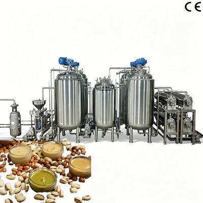 Harga yang bagus Mesin Pencampur/Pendinginan Selai Kacang Otomatis Penuh Mesin Pembuat Pasta Pistachio dengan Kontrol Program PLC on line