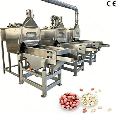 SS304 Split Peanut Kernel Blanching Machine Air Peeler Untuk Kacang 1000kg/jam untuk Pabrik Pengolahan Makanan