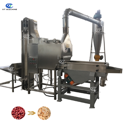 800-1000kg/jam Kapasitas Mesin pemutih kacang split untuk jalur pengolahan pasta kacang