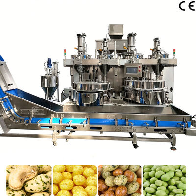 Pabrik Jual Langsung 500kg/jam-1000kg/jam Mesin Lapisan Kacang Otomatis Mesin Membuat Kacang Tutup Untuk Kacang Kacang Kacang Jepang Kacang Kacang Almond