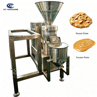 Harga yang bagus SUS304 Mesin penggilingan mentega kacang dengan 130-150kg/jam dan 380V Three Phase Colloid Mill untuk pasta kacang on line