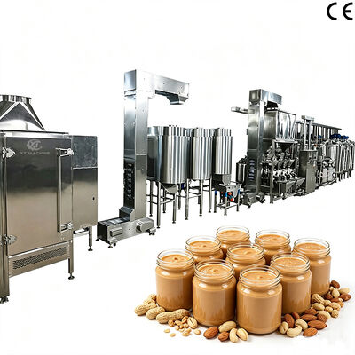Harga yang bagus Linea automática untuk mantequilla de cacahuete crujiente dan mantequilla de almendra multisabor, proses buah-buahan sebentar on line
