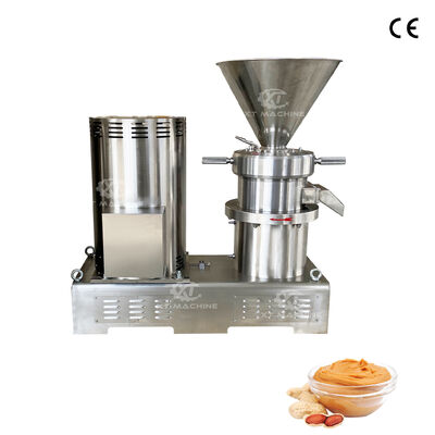 Harga yang bagus PLC Control Food Grade Industrial Colloid Mill Sesame Peanut Butter Grinder Peralatan pembuatan pasta kacang multifungsi on line