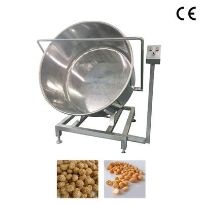 Mesin Pelapis Batch Komersial Kecil 100kg/jam Baja Food Grade 304 untuk Pelapisan Rasa Biji Melon Hazelnut